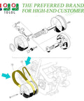 Diagram of Clutch Drive Belt And Starter Generator Belt Kit For Club Car DS 1997 Up And Club Car Precedent 2004 Up Gas Golf Carts