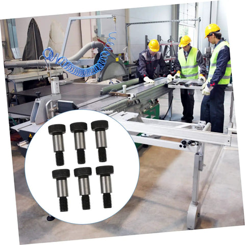 Hex Shoulder Bolts Set 6 Steel Screws For Door Handles Home Repair Kit Heavy Duty Rustproof Carbon Steel Hardware