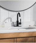 Single Hole Matte Black High Arc Stainless Steel Faucet For Kitchen Sink Bar Sink And Bathroom Sink With 4 Inch Deck Plate