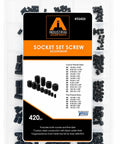 Beefy 420 Piece Socket Set And Screw Assortment Kit, carbon steel, black oxide finish, in organized storage case, auto repair