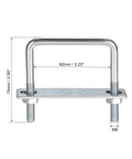 Heavy Duty Square U Bolts Kit With M8 Nuts, Frame Plate And Round Washers For 82mm Inner Width Carbon Steel Mounting Hardware