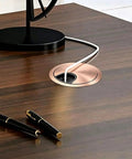 Premium Red Bronze Desk Grommet Covers 3 Inch For Neat Cable Management Durable Zinc Alloy Hole Protection Smooth Finish Office Upgrade on wood desk