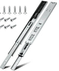 Soft Close Drawer Slides 24 Inch Heavy Duty Cabinet Slides Replacement With Ball Bearing Full Extension, screws included