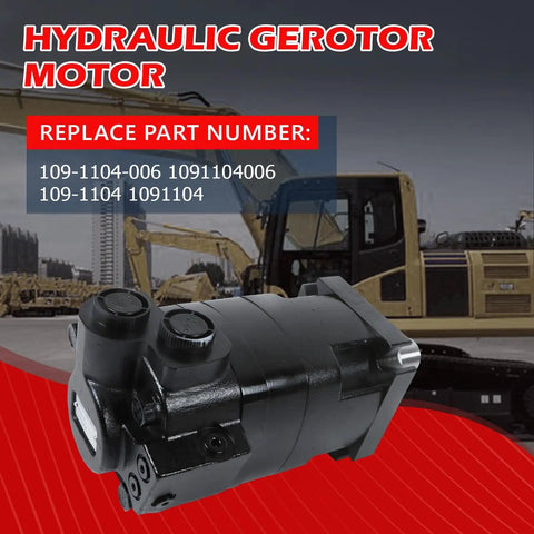 Char-Lynn 4000 Series Beefy Hydraulic Motor 15.4 Cu In Displacement SAE B 4-Bolt Flange 1.25 In Keyed Shaft Clockwise Rotation High Efficiency