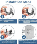 Installation guide for Tough As Nails Six Pack Stainless Steel Closet Rod Brackets U Shaped Heavy Duty Flange Sockets.