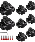 Beefed Up Multitap Wire Connector Kit for 2 to 14 AWG Insulated Splice with Dual Aluminum to Copper Ferrules and Allen Hex Ideal for Auto and Marine Wiring 8 Pack Easy Install and Secure Power taps, 8 connectors