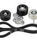 Serpentine Belt Kit With Belt And Idler Pulley And Tensioner For Nissan Altima 2007 To 2012 V6 3.5L Maxima 2009 To 2014