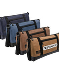 Canvas Tool Pouch Set 4 Pack Heavy Duty Tool Organizer Bags With Zipper Durable Small Pouches in four colors.