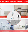 MC2805A Charger for Eureka RapidClean Pro Stylus in different home settings including living room, bedroom, and kitchen.