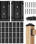 30 Pcs Deck Railing Bracket Connectors For 2x4 Wood Posts With 180 Coated Iron Screws Weatherproof Nylon Brackets For Decks Fences
