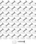 Drawer Wedges With Screws Repair Kit For Sagging Furniture Bottoms, 50 Pcs Plastic ABS Drawer Support Wedges And Screws Display