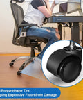 5 Pack Beefed Up 2 Inch Office Chair Casters Heavy Duty Wheels For Smooth Silent Rolling on office chair on wood floor