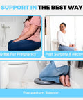 Heavy Duty Toilet Lid Back Support Cushion For Seniors And Postpartum Moms used for pregnancy and recovery comfort.