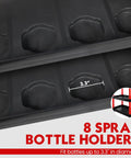 Auto Detailing Cart With Wheels, 3 Tier Car Wash Organizer With Hanging Boards And Hooks, showing 8 spray bottle holders