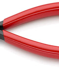 Slim Head Diagonal Cutting Pliers 125mm With Razor Sharp Edges And 62 HRC Hardness, red handles, angled side view