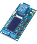 Time Delay Timer Relay With LCD Display For 5V 12V 24V Systems, Delay Off Cycle From 0.01 Seconds To 9999 Minutes, Auto Save On Power Loss