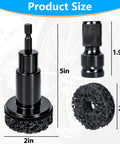 All In One Wheel Bolt Cleaning Kit With Fifteen Treatment Pads A Special Drill Bit And A Half Inch Impact Wrench Adapter sizes shown