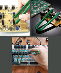 Heavy Duty IC Puller And Chip Extractor Kit Featuring Stainless Steel Construction And Insulated Vinyl Grip To Safely Remove Pin Components Without Static Nonsense Includes 5 Legit Essential Tools used on circuit boards and keyboards.
