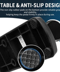 Close-up of rubber pads on Universal Metal Sustain Pedal For Keyboard And Piano With Polarity Switch 5ft Cable, anti-slip design.