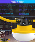 Heavy Duty Construction String Lights 100ft LED Work Light String With 10 Bulbs 100W Equivalent 14000 Lumens 5000K features