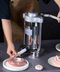 Manual Sausage Stuffer 2 L 5 Lbs Vertical Sausage Machine With G Type Clamp Food Grade 304 Stainless Steel Barrel Includes 2 Stuffing Tubes