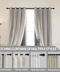 Five Eighth Inch Matte Black Heavy Duty Stainless Steel Curtain Rods You Can Extend From 48 To 92 Inches with white curtains displayed