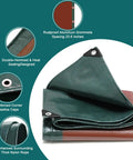 16 Mil Heavy Duty Waterproof Tarp 10 By 10 Feet For Outdoor Use Large Multipurpose Protective Cover With Reinforced Edges And Rustproof Grommets