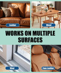 Ultimate Fix For Dry Leather And Scratched Wood on leather couch, wooden table, vinyl window seal, faux leather car seats.