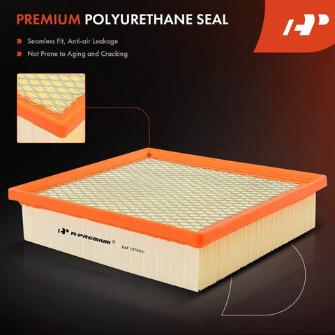 Beefed Up Engine Air Filter For Toyota Dodge Jeep And Lexus Cars With Fitment To Camry Highlander Avalon, polyurethane seal visible