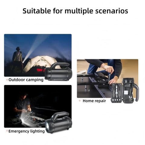 All-In-One 17-In-1 Toolkit With Flashlight, Screwdriver Set for camping, home repair, and emergency lighting scenarios