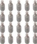 20 Piece Shelf Pins And Bracket Set For Cabinets Wardrobes And Furniture Iron Metal Pegs with textured surface, silver color