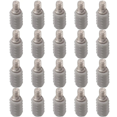 20 Piece Shelf Pins And Bracket Set For Cabinets Wardrobes And Furniture Iron Metal Pegs with textured surface, silver color
