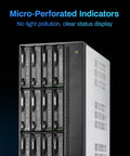 Screaming Fast 12 Bay Network Attached Storage Chassis Featuring Intel Core I7 1255U Powerhouse And 16Gb Ddr5 Cache For Seamless Cloud Sync And Heavy Duty Archival Runs Right Now showcasing micro-perforated indicators.