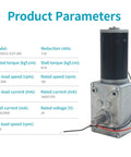 Self Locking Worm Gear Motor 24V 200 RPM 4 5 Kg cm High Torque Geared Motor With 8mm Single Shaft Reversible Mini Geared Motor specs
