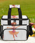 Insulated Picnic Backpack For Women And Men With Super Roomy Main Compartment, tote with dancer print, picnic setting