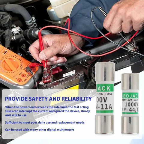 Fast Acting Replacement Fuses For Digital Multimeters 11A 1000V And 440mA 1000V Pack Of 6 Ideal For Fluke And Other DMMs in use