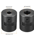 Rock Solid Heavy Duty Flexible Coupling Shaft 12Mm To 17Mm Bore, 52Mm Length, 44.5Mm Outer Diameter, 4Mm And 5Mm Slot