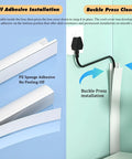 Exterior Waterproof Cable Raceway Kit For 6 Cables No Drill Self Adhesive Cord Protector shown with installation example