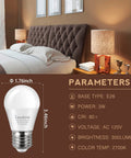 3W Led Bulb, 25W Incandescent Equivalent, 2700K Warm White, A15 E26 Mini Bulb next to bed, cozy light in bedroom setting