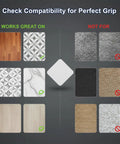 16 Piece Rug Corner Grippers No Slip Rug Pads for Hardwood and Tile compatibility chart