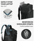 Underseat Travel Backpack for Men 30L Carry On with USB Port Clear Toiletry Bag Laptop Sleeve 14 Pockets Airline Approved