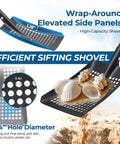 61 Inch Heavy Duty Sifter Shovel For Chicken Coops And Garden Soil Cleanup Adjustable Durable Metal With Deep Sides