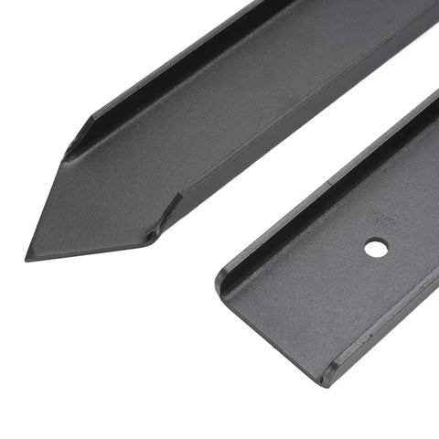 Close-up of Heavy Duty Fence Post Repair Kit With Steel Stakes For Wooden Fences Inclined Post Fix With Ground Spike For Fast Easy DIY Garden
