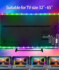 TV Backlight LED Strip Kit For 32 To 75 Inch TVs, 16.4 Foot RGB Ambient Light With App Control and Bluetooth Music Sync