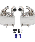 Beefy Exhaust Valved Mufflers For Porsche 911 996 Carrera 1998 2004 With Remote Valve Control Rear Silencers Pair Includes Fittings