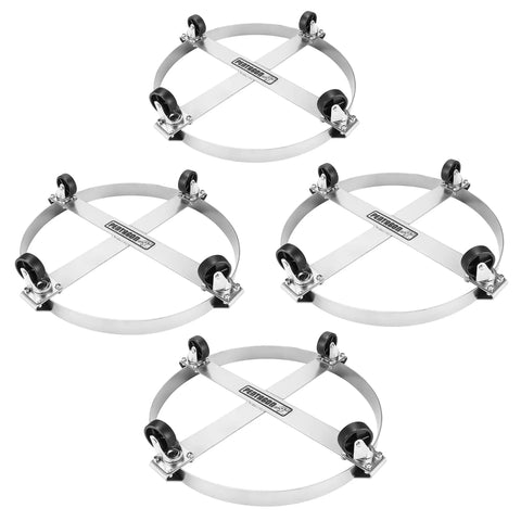 Drop Dead Sturdy 55 Gallon Drum Dolly Set Heavy Duty Wheel Dollies For Barrels And Trash Cans Rolls Like A Dream No Sweat Shop Workhorse Badass Garage Gear