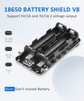 Dual Pack 1865 Battery Holder With Micro Usb Charging Port Built For Li Ion Cells Delivers Solid 5V And 3V Juice for Raspberry Pi.