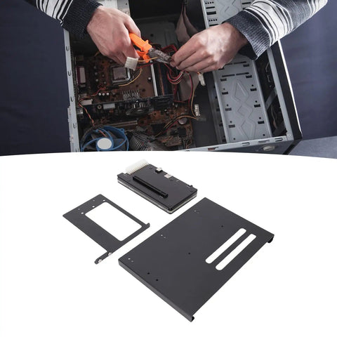 Badass Pcie 16X Expansion Dock External Gpu Enclosure For Thunderbolt 3 4 Devices with installation components on a workspace.
