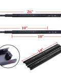 Heavy Duty Ball Bearing Drawer Slides Full Extension Three Section Runners Smooth Rolling Cabinet Hardware Black Finish Two Pack 10 inch length
