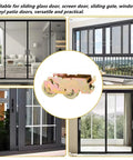 2 Pack Sliding Door Rollers For 1-1/4 Inch Tandem Steel Ball Wheel Assembly Replacement shown with sliding glass doors